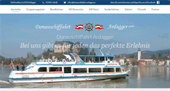 Desktop Screenshot of donauschiffahrt-ardagger.at